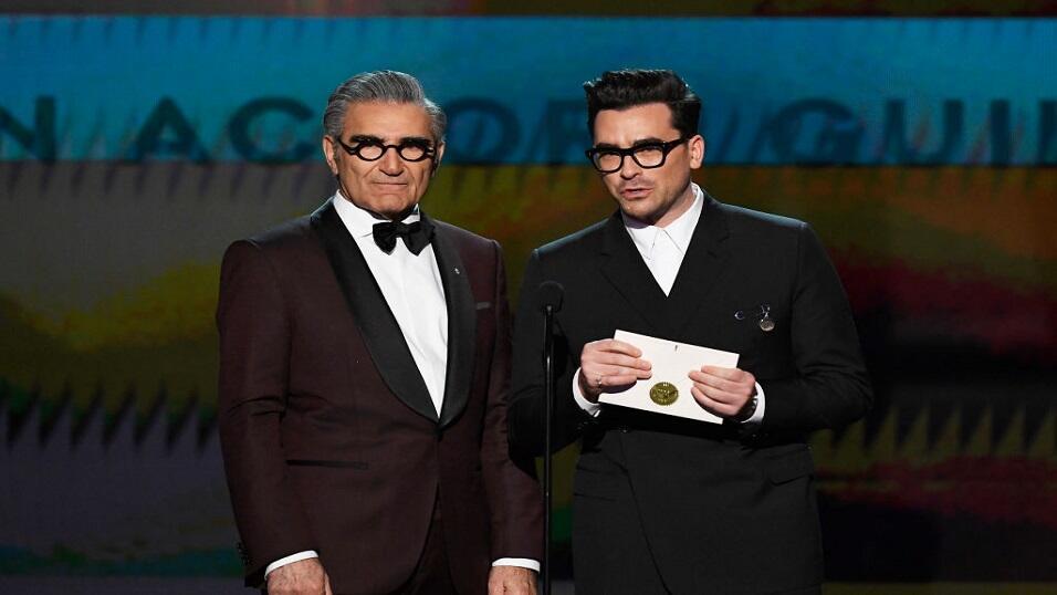 Actors Eugene and Daniel Levy